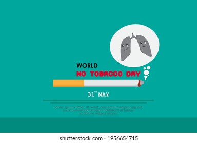 No Tobacco Day vector concept template design