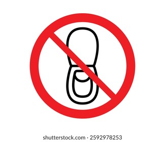 No Toilet Disposal Symbol High Quality Vectorial Image