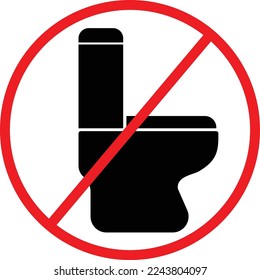  Keine Toilette. Einschränkung, Warnzeichen-Symbol