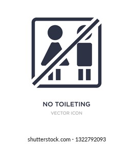 no toileting icon on white background. Simple element illustration from Maps and Flags concept. no toileting sign icon symbol design.