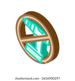 No se requieren herramientas Vector de iconos isométricos. No se requieren herramientas. Ilustración de símbolos aislados
