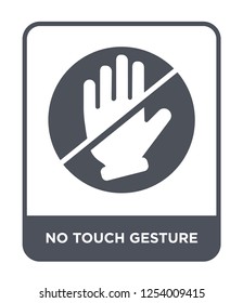 no touch gesture icon vector on white background, no touch gesture trendy filled icons from Hands and guestures collection, no touch gesture simple element illustration