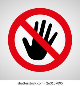 No Touch Icon Great For Any Use. Vector EPS10.