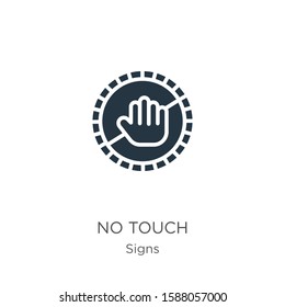 No touch icon vector. Trendy flat no touch icon from signs collection isolated on white background. Vector illustration can be used for web and mobile graphic design, logo, eps10