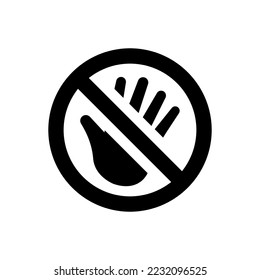 No touch sign icon (vector illustration)