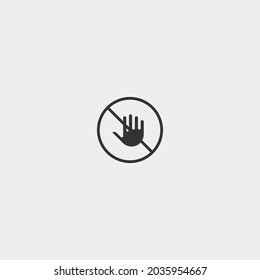 No touch vector icon illustration sign