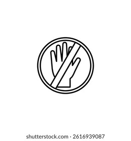 No Touch vector line icon icons design
