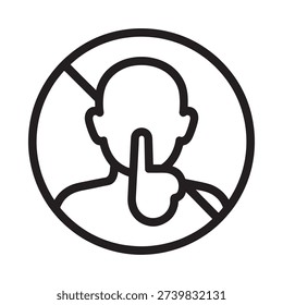 No touching face simple