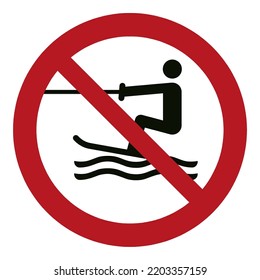 No Towed Water Activity to Prohibit Stock Vector (Royalty Free ...