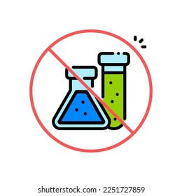 No toxic chemical vector icon Fill Color style.Can be use for wedding invitation, card design and background design