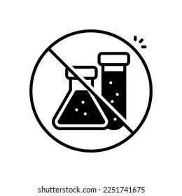 No toxic chemical vector icon glyph icon style.Can be used for wedding invitations, card designs and background design