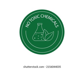 No Toxic Chemicals Icon Vector Illustration 