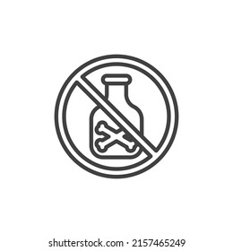 No Toxic Liquids Line Icon Linear Stock Vector (Royalty Free ...