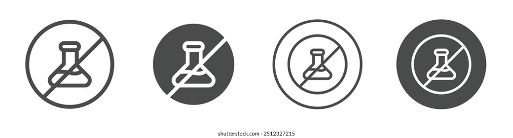 No toxic liquids sign icon Vector logo outline