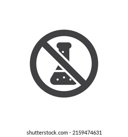 No toxic liquids sign vector icon. filled flat sign for mobile concept and web design. Do not use chemicals glyph icon. Symbol, logo illustration. Vector graphics