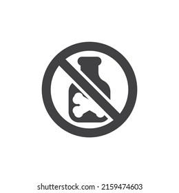 No toxic liquids vector icon. filled flat sign for mobile concept and web design. No poisonous glyph icon. Symbol, logo illustration. Vector graphics