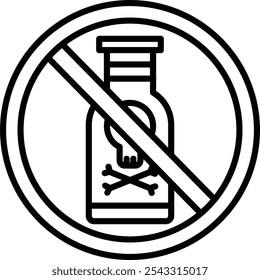 No Toxic Vector Illustration Detailed Icon