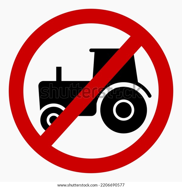 No Tractor Do Not Use Agricultural Stock Vector (Royalty Free ...