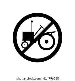 no tractor icon on the white background