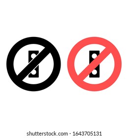 No traffic, light icon. Simple glyph, flat vector of location ban, prohibition, forbiddance icons for ui and ux, website or mobile application