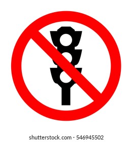 No Traffic light sign. 