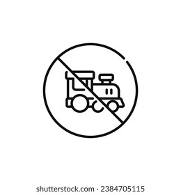 No train line icon sign symbol isolated on white background