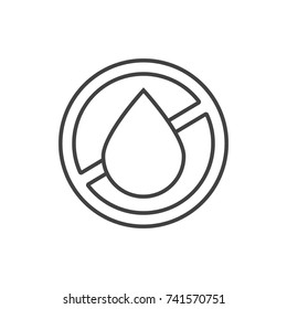 No trans fat line icon, symbol. 