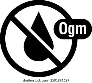 No trans fat vector icon with drop 