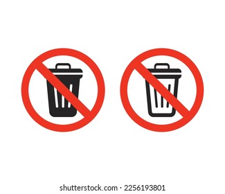 No hay ningún icono de la papelera. Sin símbolo de icono bin.