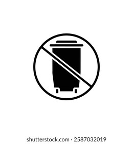 no trash can icon Simple thin line logo