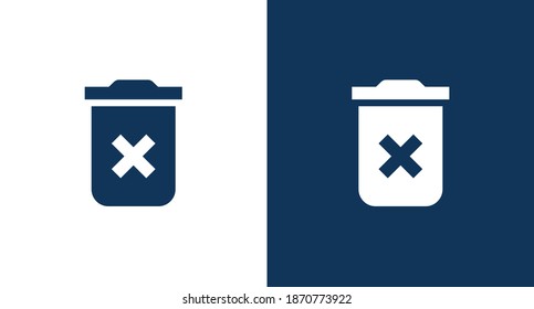 No trash can sign icon vector