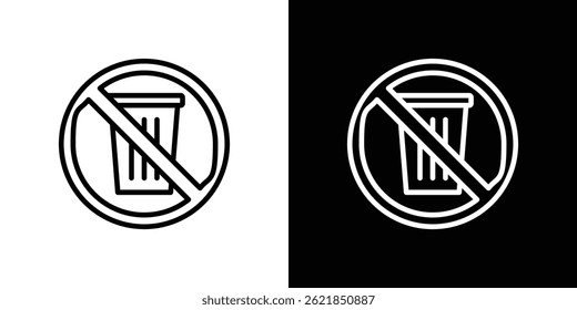 Ningún trazo del concepto del icono de la basura en el fondo blanco