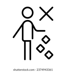 No trash waste reduction Icon
