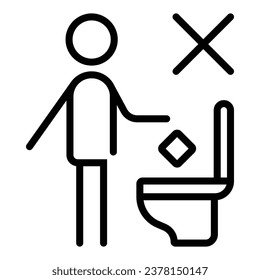 No trash WC Toilet Person Icon