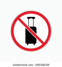 No Travelling Icon. No Holiday Symbol - Vector.