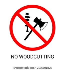 No Tree Cutting Sign Be Installed Stock Vector (Royalty Free ...