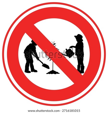  No Tree Planting Vector icon which can easily modify or edit


