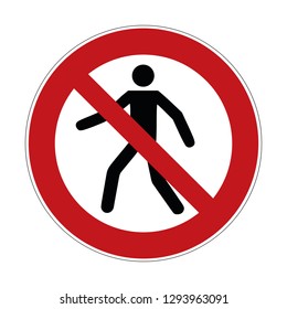 no trespass sign , crossing forbidden sign - vector   illustration