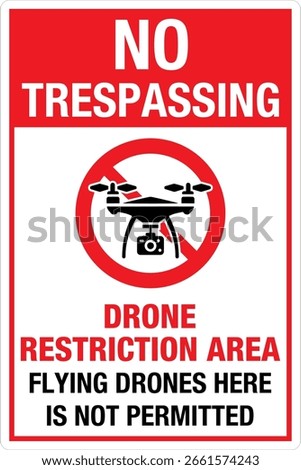 No Trespassing Drone Restriction Area Flying Drones Here is Not Permitted