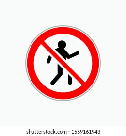 
No Trespassing Icon - Vector, Sign and Symbol for Design, Presentation, Website or Apps Elements. 