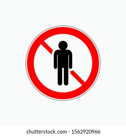 No Trespassing Icon - Vector, Sign and Symbol for Design, Presentation, Website or Apps Elements. 