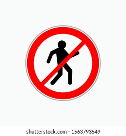 
No Trespassing Icon - Vector, Sign and Symbol for Design, Presentation, Website or Apps Elements. 