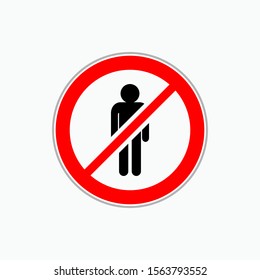 
No Trespassing Icon - Vector, Sign and Symbol for Design, Presentation, Website or Apps Elements. 