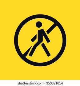 No Trespassing Sign. Authorized Personnel Only Icon. Do Not Enter And No Crossing Pictogram.