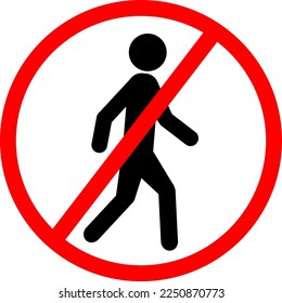 No trespassing sign on isolated background. Vector illustration