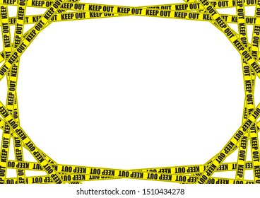 No trespassing sign tape background material