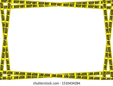 No trespassing sign tape background material