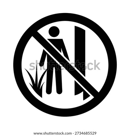 No Trespassing Silhouette Vector Art Illustration