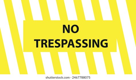 No trespassing sing hanged on an wire fence in front of a dockyard. It says that passing from here is forbidden.