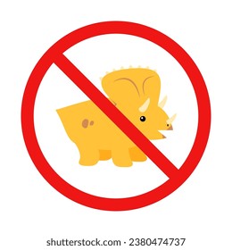 No Triceratops or No Dinosaur Sign